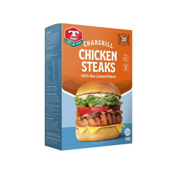 Tegel Free Range Chargrill Chicken Steaks 400g