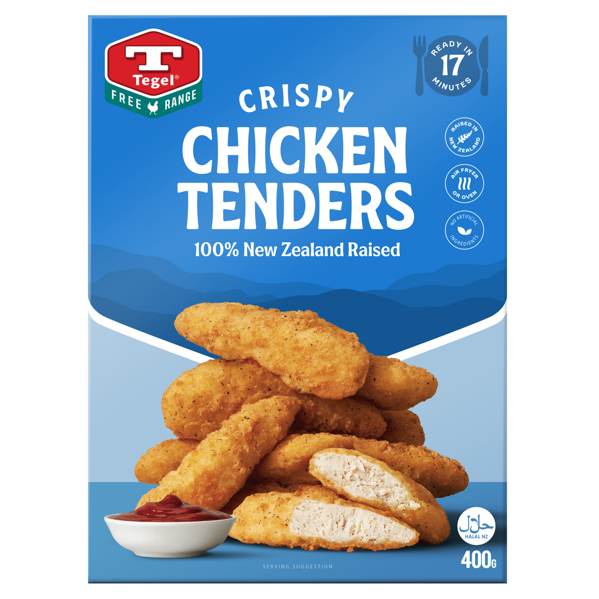 Tegel Free Range Crispy Chicken Tenders 400g Hen Tick Foods