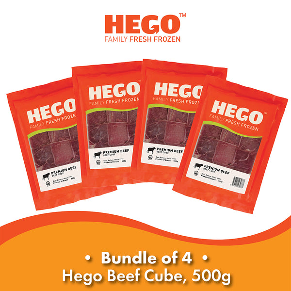 (Bundle of 4) Hego Beef Cube, 500g