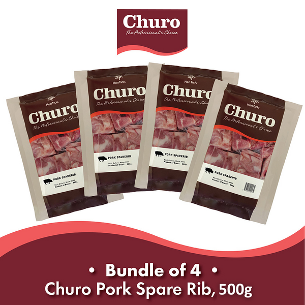 (Bundle of 4) Churo Pork Spare Rib, 500g