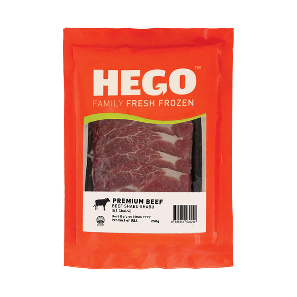 Hego US Choice Beef Shabu Shabu (T), 250 G