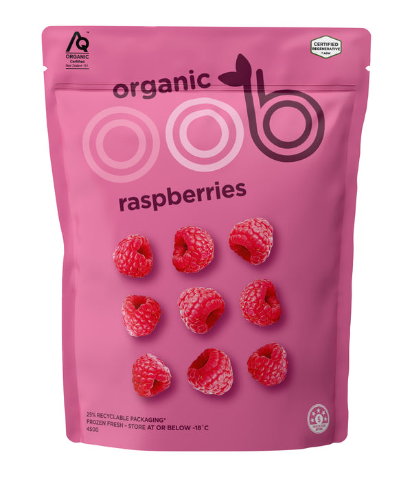 OOB Organic Raspberries, 450 G