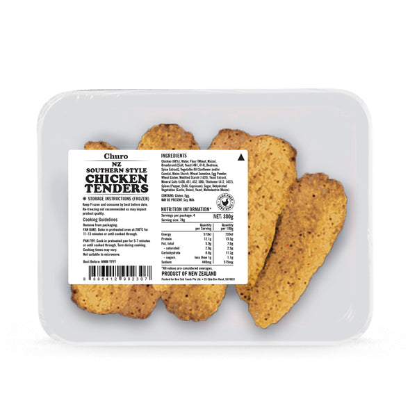 Churo NZ Southern Style Chicken Tenders, 300g