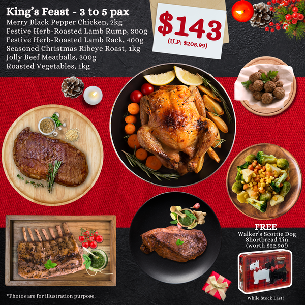 [Christmas Collection] $143 King's Feast Bundle for 3-5 pax