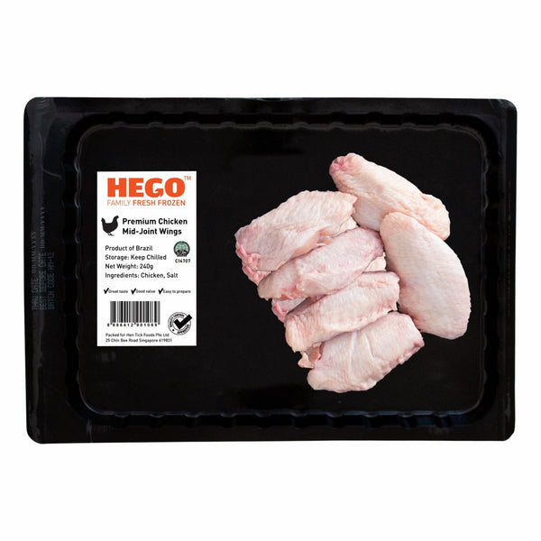 Hego Premium Chicken Mid Joint Wing Chilled, 240g