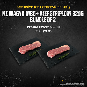 CornerStone Exclusive | (Bundle of 2) NZ MB5+ Wagyu Beef Striploin 320g