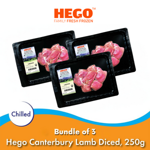 (Bundle of 3) Hego NZ Canterbury Lamb Diced, 250g
