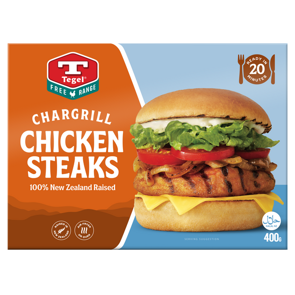 Tegel Free Range Chargrill Chicken Steaks 400g