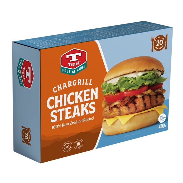 Tegel Free Range Chargrill Chicken Steaks 400g