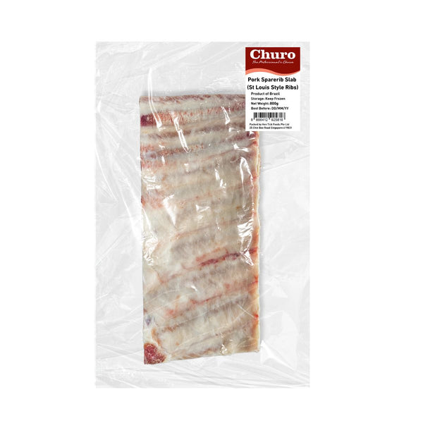 Churo Pork Sparerib Slab (St Louis Style Ribs) 800g
