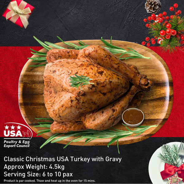 [Christmas Ala-carte] Classic Christmas U.S. Turkey | 4.5kg