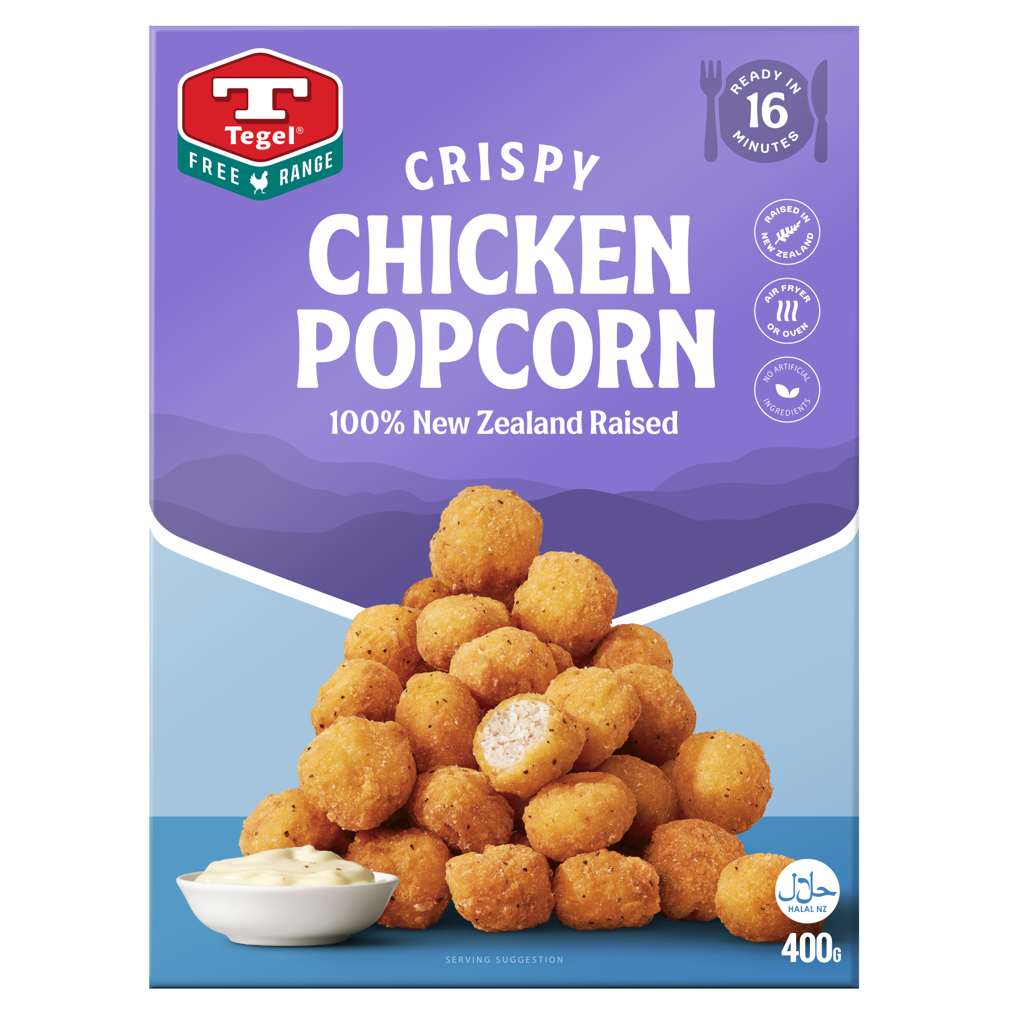 Tegel Free Range Popcorn Chicken 400g Hen Tick Foods