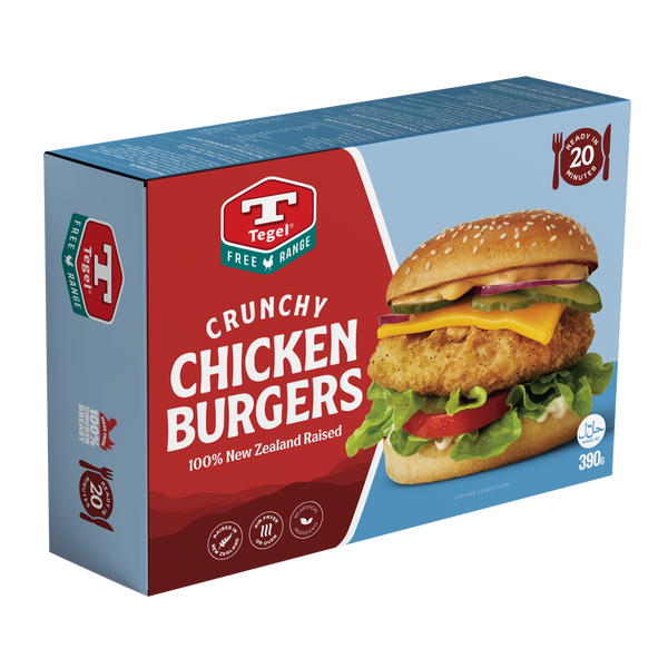 Tegel Free Range Crunchy Chicken Burgers 390g