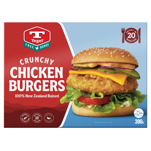 Tegel Free Range Crunchy Chicken Burgers 390g