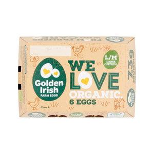 Golden Irish Organic Free Range Eggs 6s