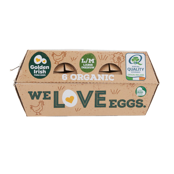 Golden Irish Organic Free Range Eggs 6s