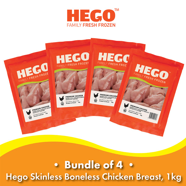 (Bundle of 4) Hego Skinless Boneless Chicken Breast, 1kg