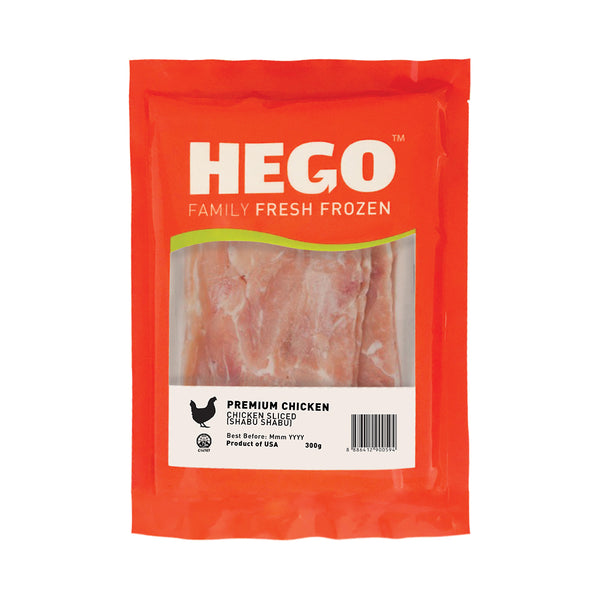 Hego Chicken Sliced (Shabu Shabu), 300g
