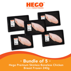 Hego Premium Skinless Boneless Chicken Breast Frozen 240g (Bundle of 5)