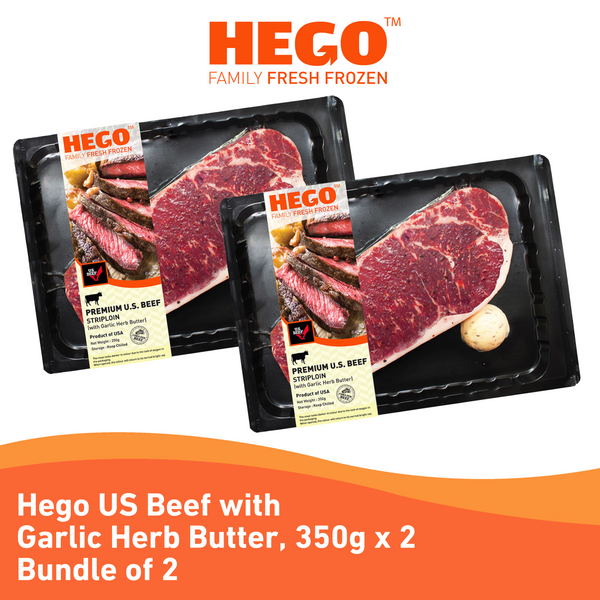 Bundle of Hego US Beef with Garlic Herb Butter, 350g x2