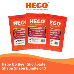 (Bundle of 3) Hego USA Beef Shortplate Shabu Shabu 250g