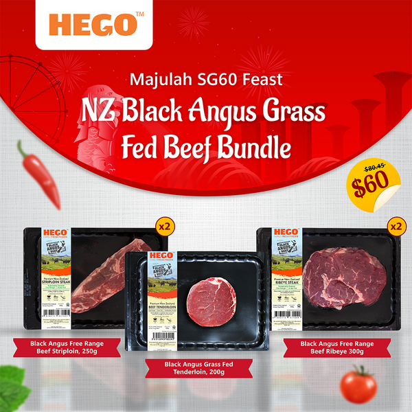 [SG60 Promo] $60 Hego NZ Black Angus Grass-Fed Beef Bundle