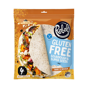 Rebel Bakehouse Gluten Free Sourdough Superseeds 8" Tortilla 4pcs