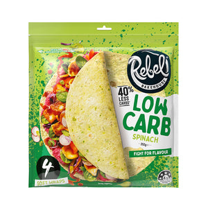 Rebel Bakehouse Low Carb Spinach 10" Tortilla 4pcs