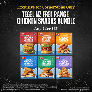 CornerStone Exclusive | Tegel NZ Free Range Chicken Snacks (Any 4 for $35)