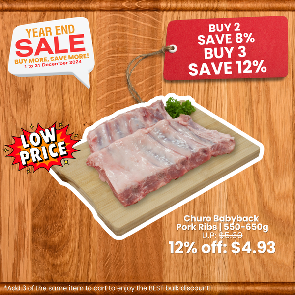 Churo Babyback Pork Ribs, 550~650g