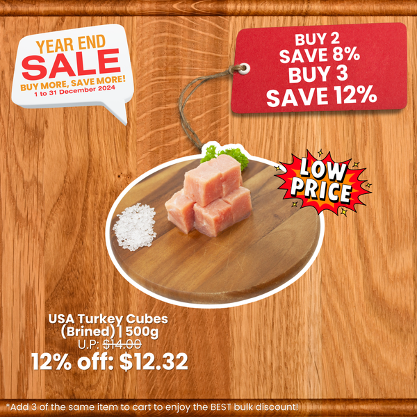 Hego Turkey Cube, 500g (Brined)