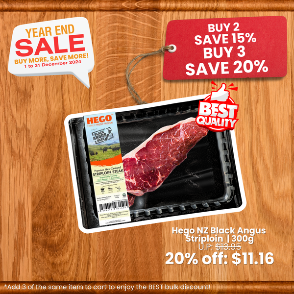 Hego Black Angus Free Range Beef Striploin | 250g