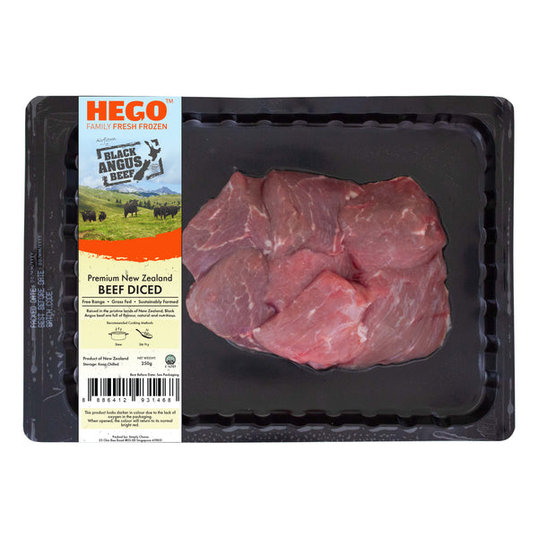 Hego Black Angus Free Range Beef Diced 250g
