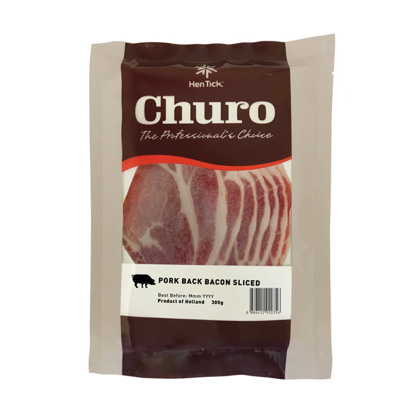 Churo Pork Back Bacon Sliced, 300g