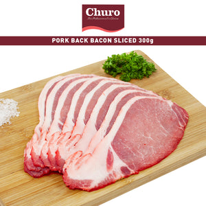 pork back bacon sliced