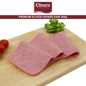 premium sliced cooked ham