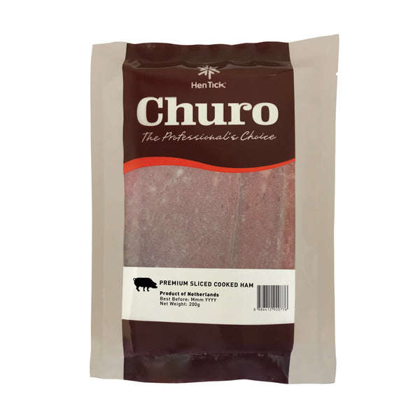 Churo Premium Sliced Cooked Ham, 200g