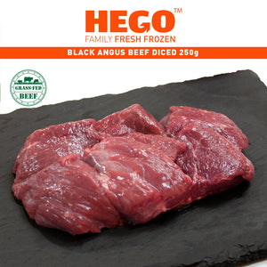 black angus beef diced