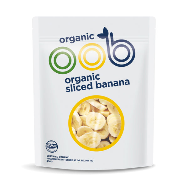 OOB Organic Sliced Banana, 450g