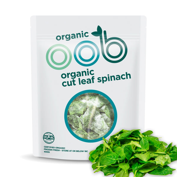 OOB Organic Cut Leaf Spinach, 400g