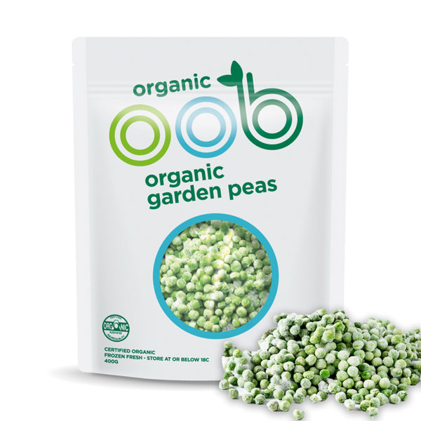 OOB Organic Garden Peas, 400g