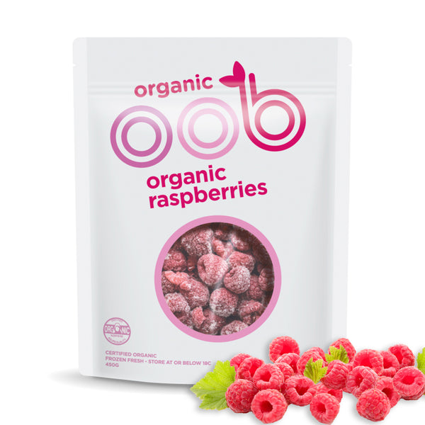 OOB Organic Raspberries, 450g