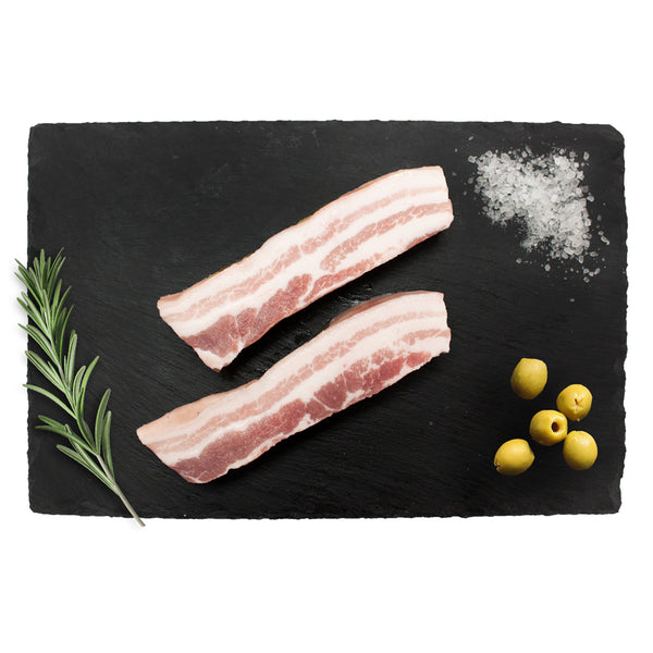 Churo Irish Olive Pork Belly Skin On, 250g