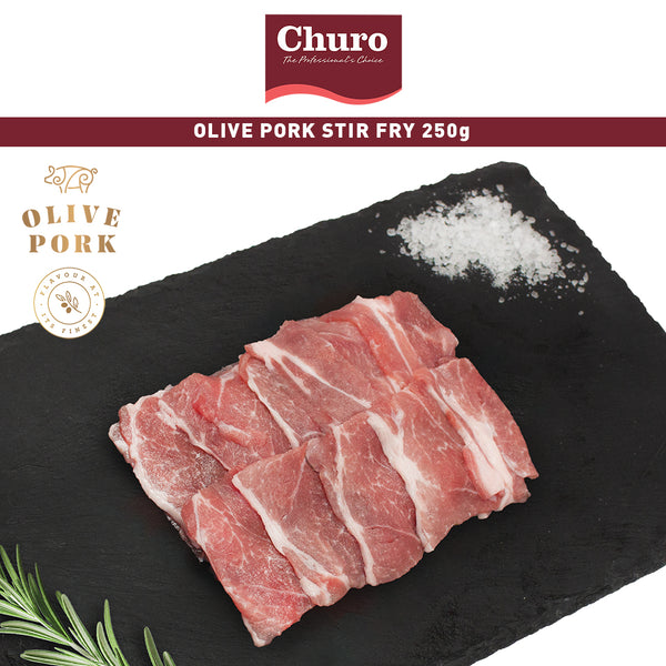 Churo Irish Olive Pork Stir Fry, 250g